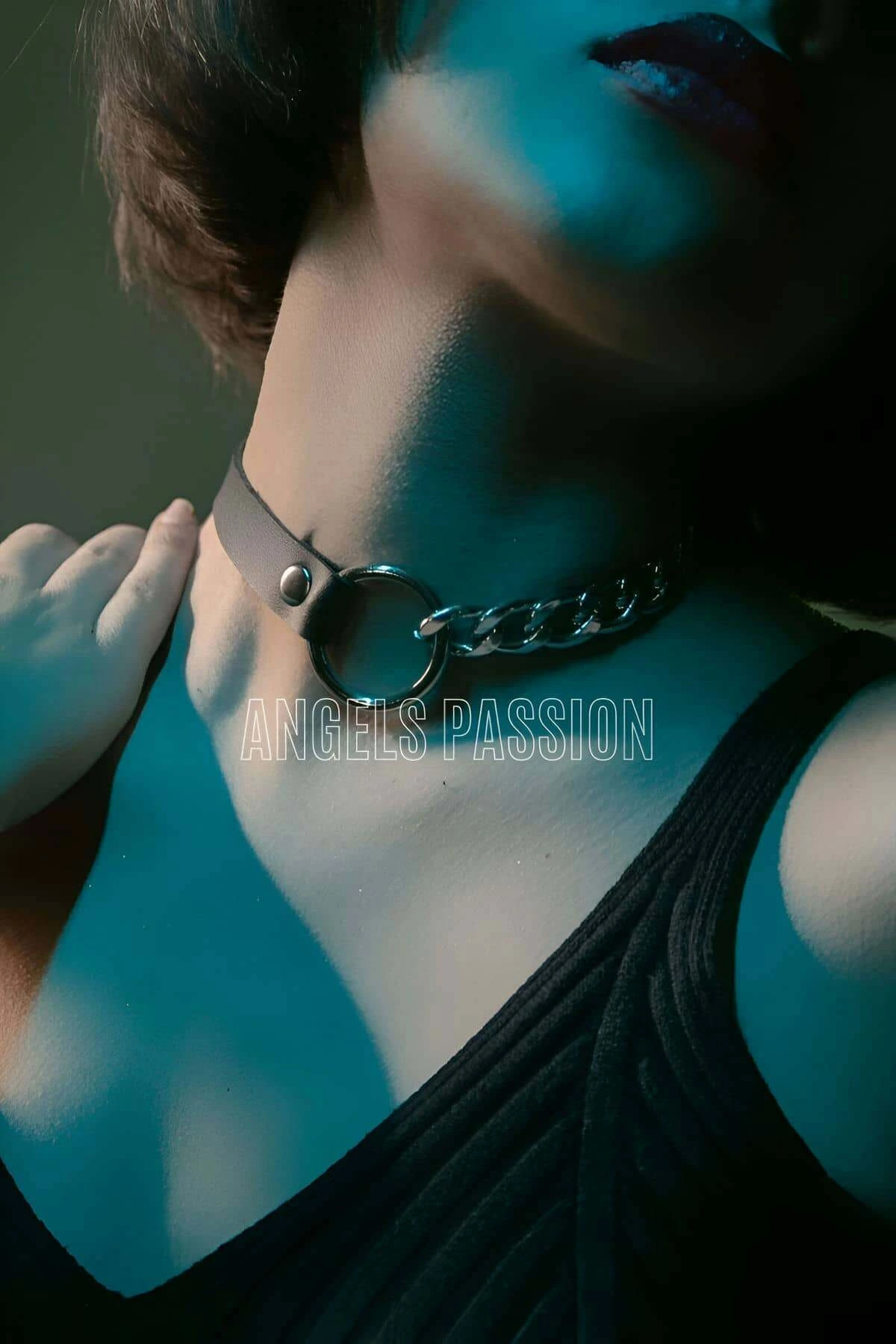 Zincirli Deri Choker, Zincir Detaylı Seksi Choker - APFT590