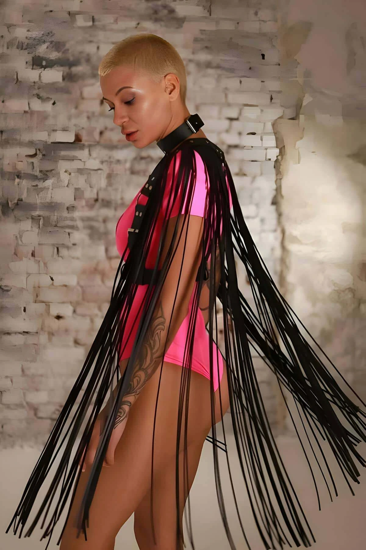 Omuzları Püskül Detaylı Ceket Kemer - APFT1032