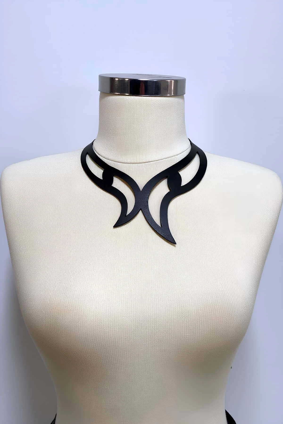 Deri Choker, Göz Detaylı Choker Kolye - APFT1412