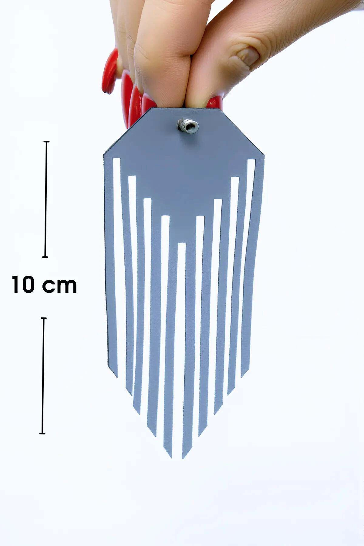 Siyah Püsküllü Küpe, Şık Lazer Kesim Deri Küpe - APBJ016