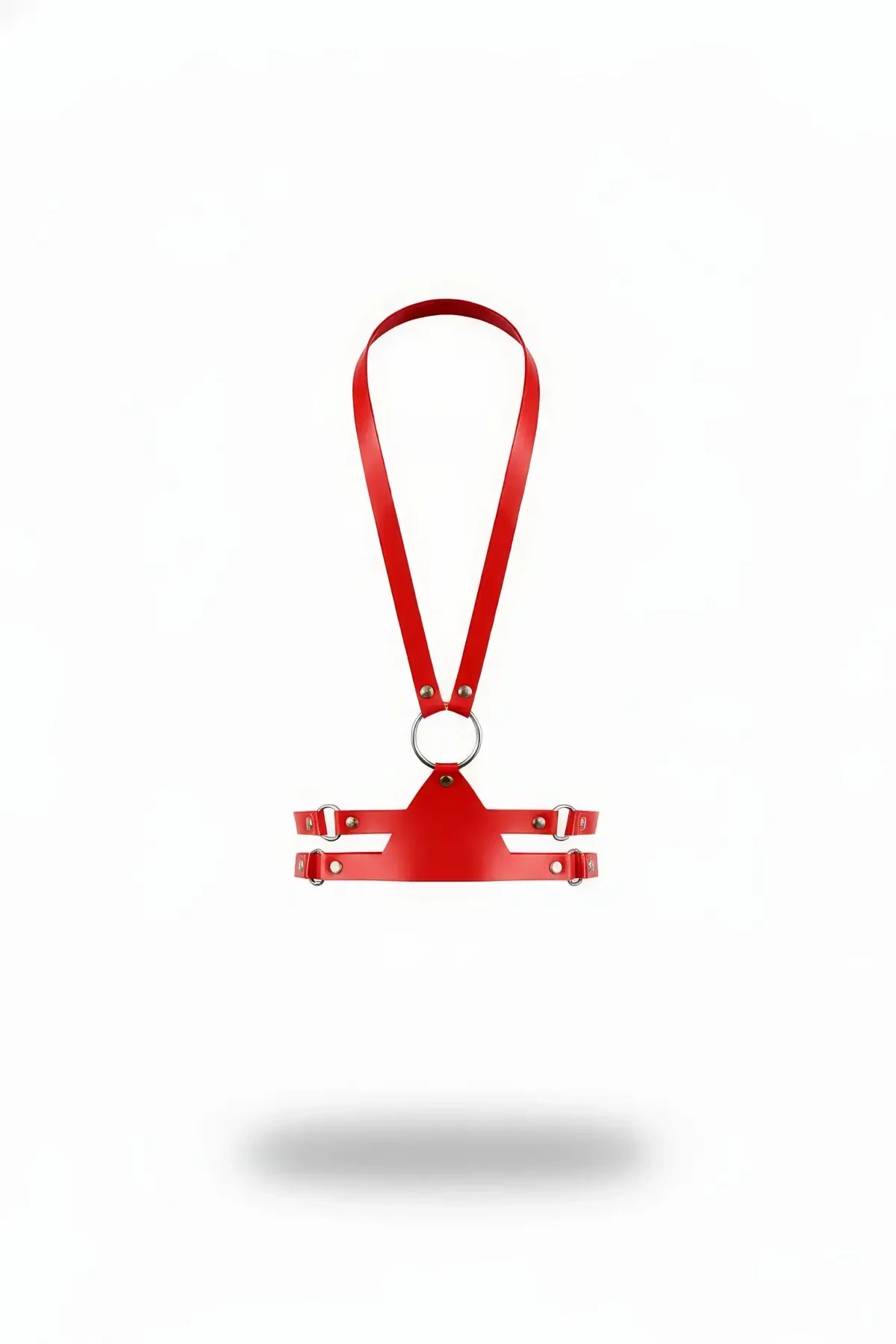 Kırmızı Kadın Kemer O Halka Detaylı Vücut Aksesuarı - APFT20