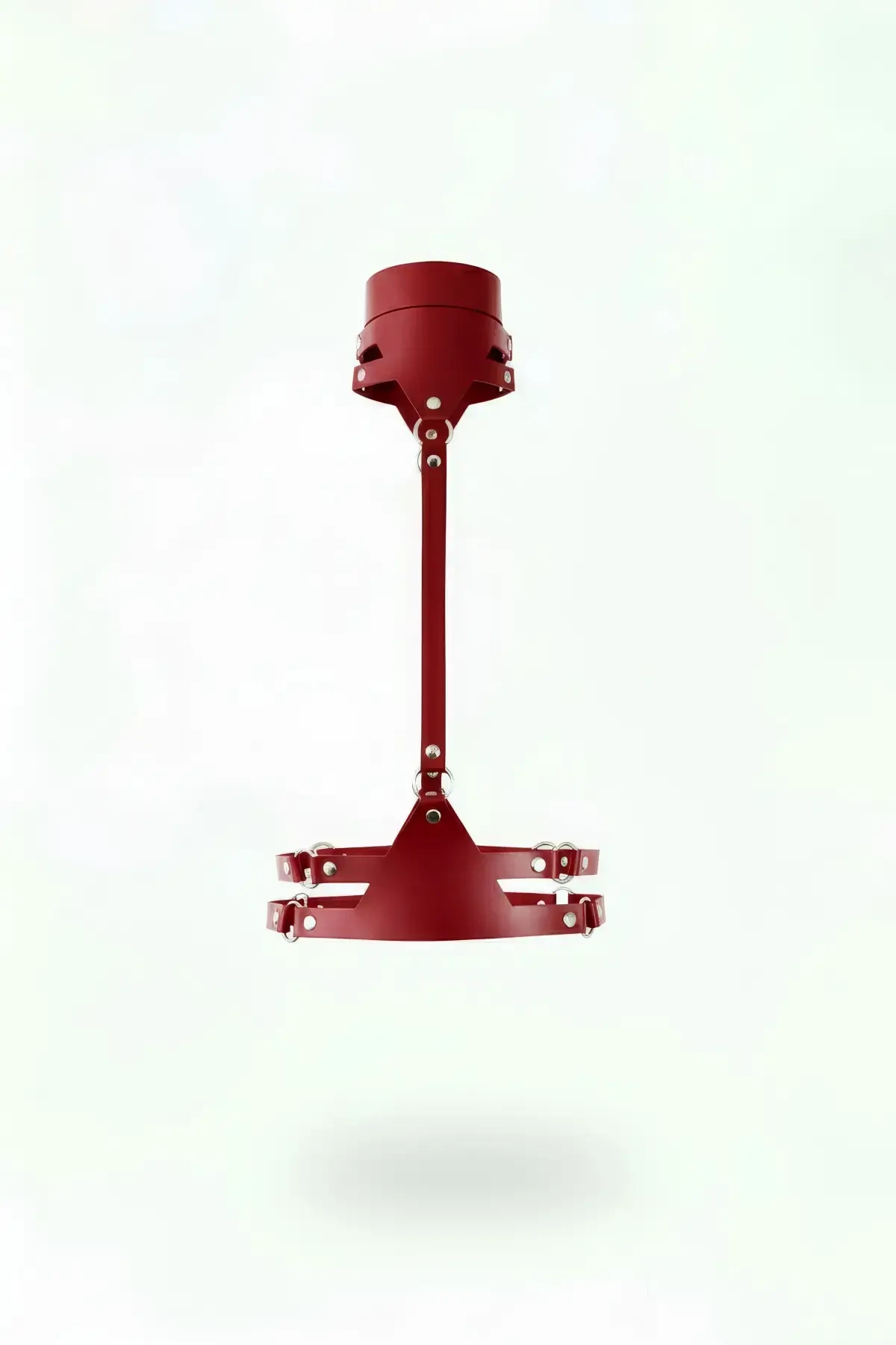 Bordo Kadın Kemer Deri Vücut Aksesuarı Metal Tokalı - APFT22