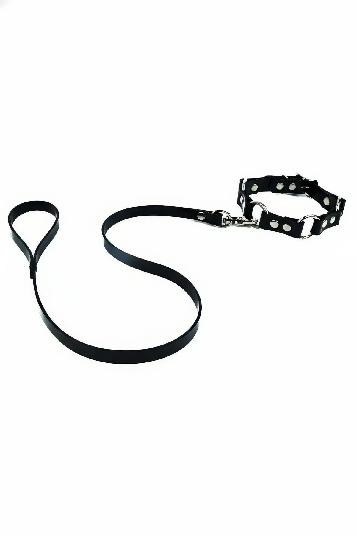 Siyah Choker Zımbalı Metal Halkalı Boyunluk - APFT309