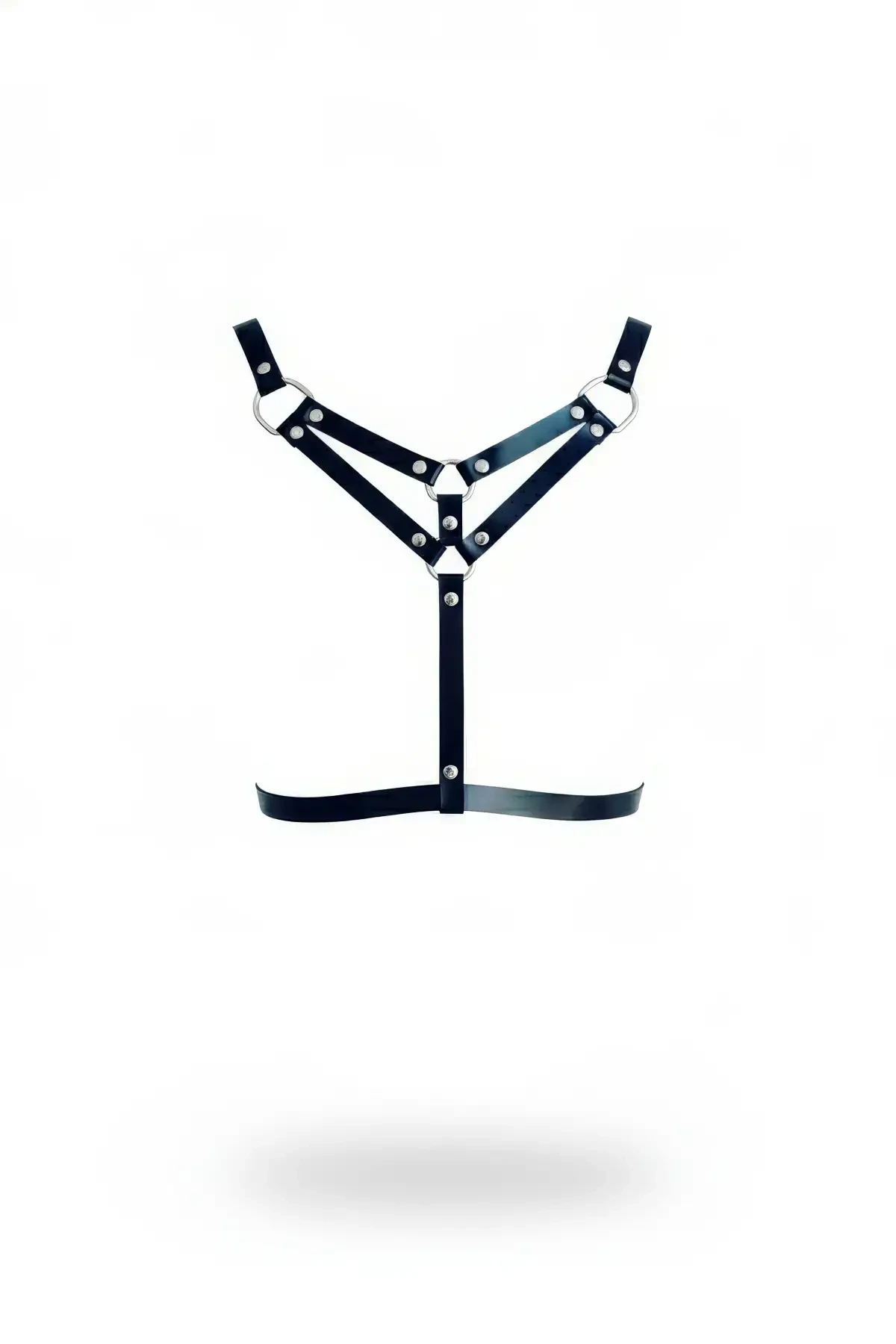 Siyah Kadın Kemer Çok Şeritli Suni Deri Vücut Aksesuarı - APFT409