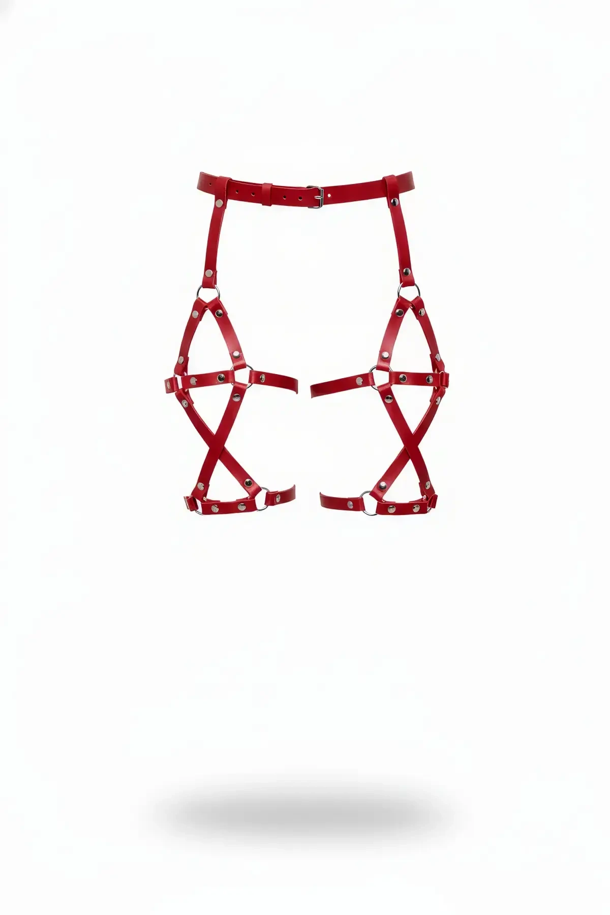 Kırmızı Kadın Kemer Çoklu Bacak Bağlamalı Tokalı Aksesuar - APFT628