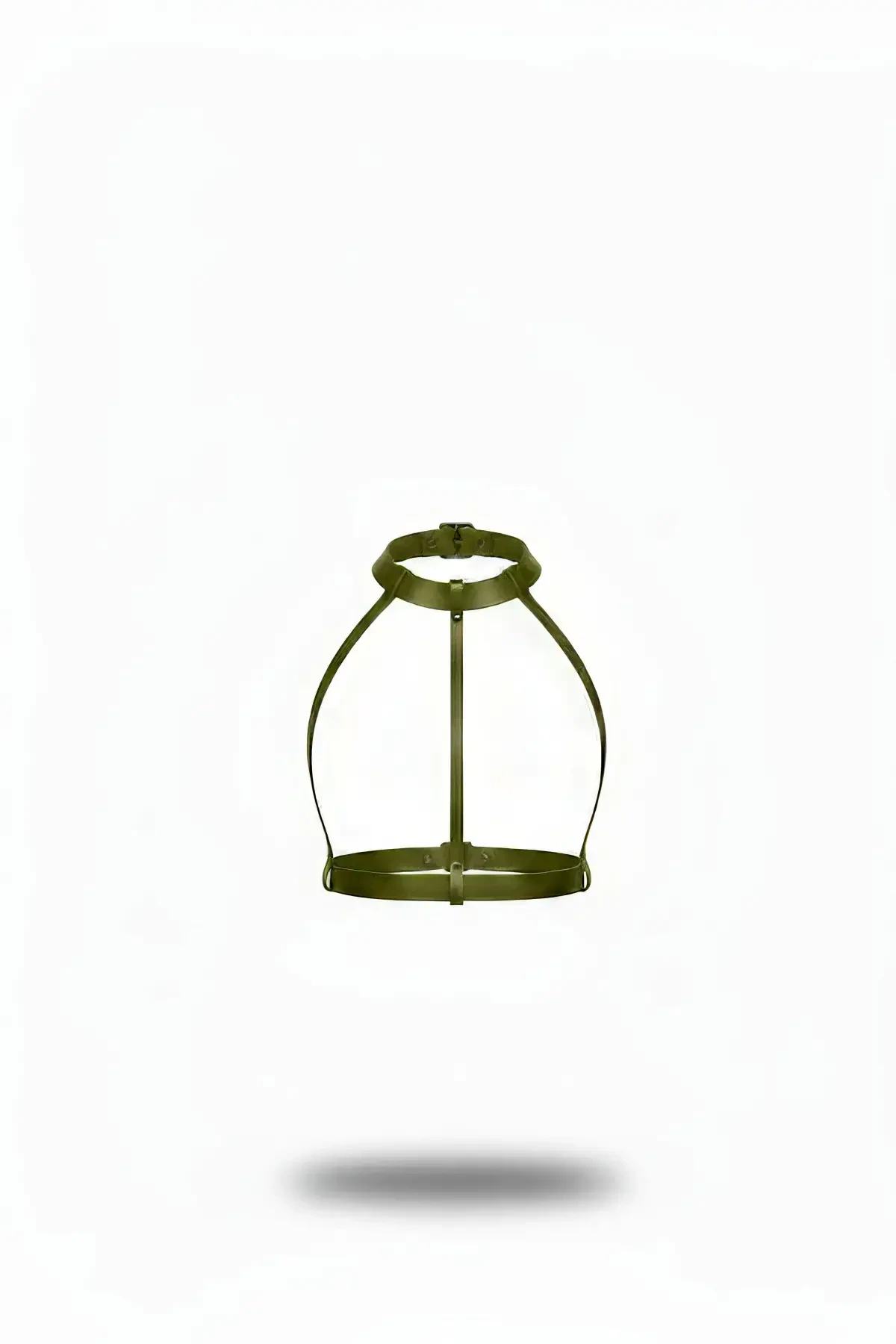 Haki Kadın Kemer Boyun Detaylı İnce Şeritli Vücut Aksesuarı - APFT653