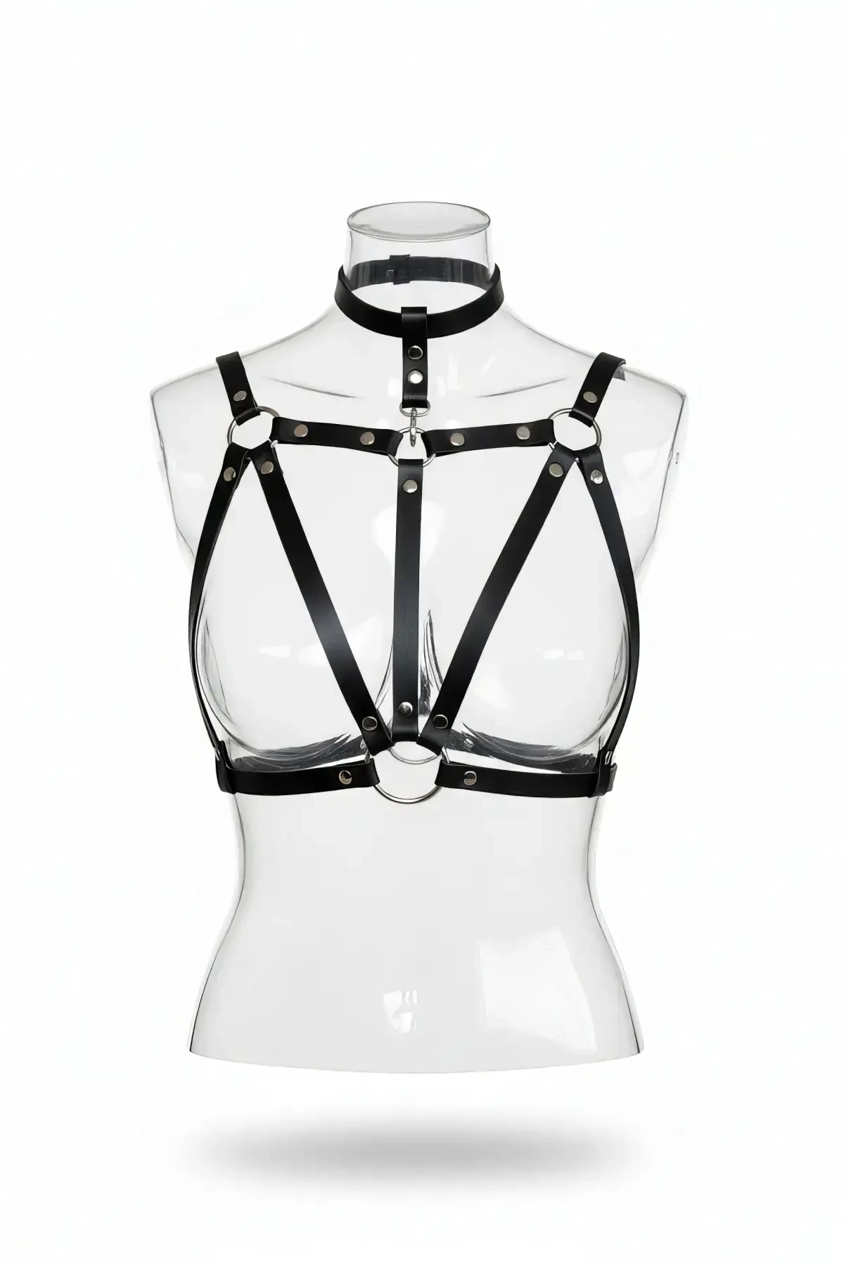 Siyah Kadın Kemer Deri Halka Detaylı Beden Aksesuarı - APFT747