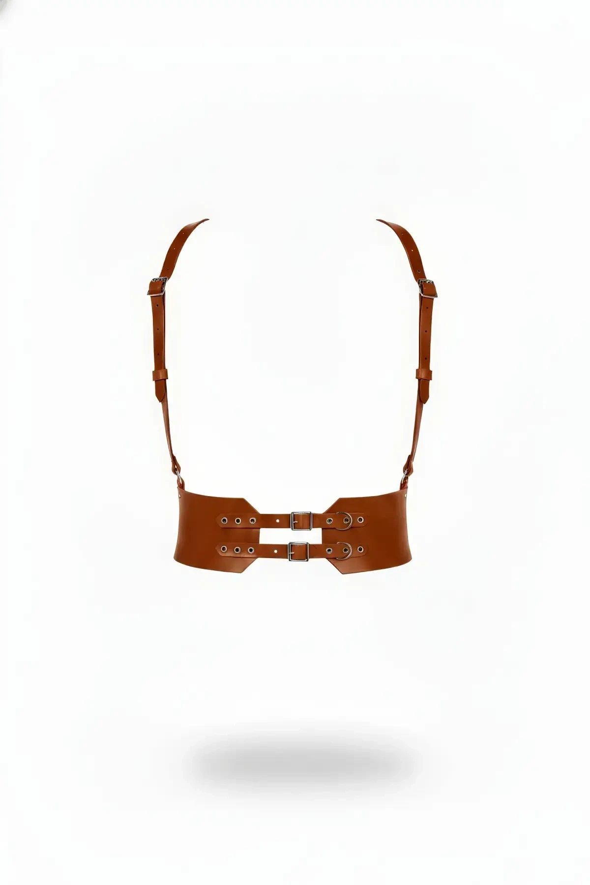 Taba Kadın Kemer Korse Kesimli Çift Tokalı Bel Aksesuarı - APFT853