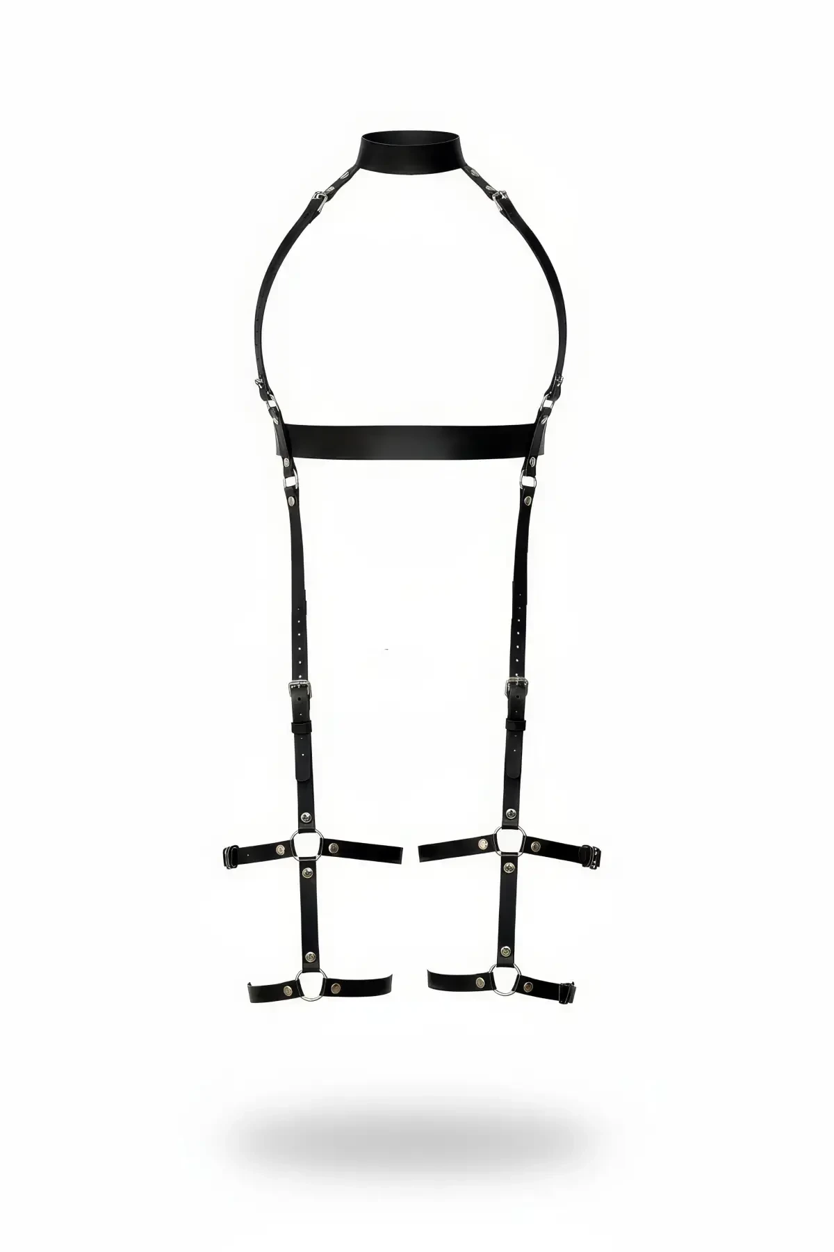 Siyah Jartiyer Harness Deri Ayarlanabilir Vücut Kemer - APFT864 - 1