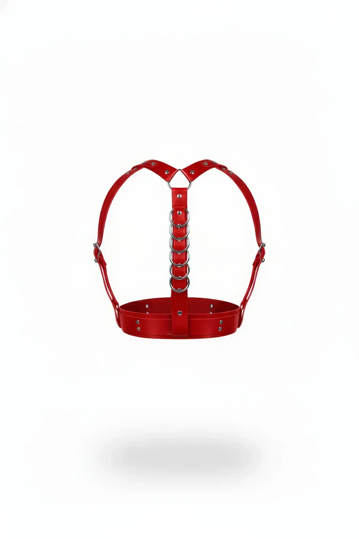 Kırmızı Kadın Kemer Halka Detaylı Vücut Aksesuarı - APFT976