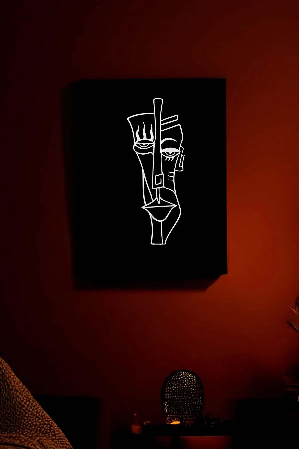 Abstract Face Reflective Canvas Wall Art