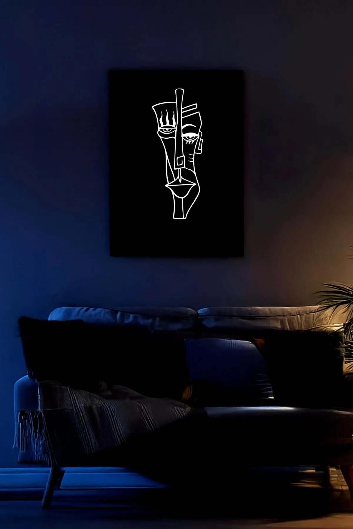 Abstract Face Reflective Canvas Wall Art