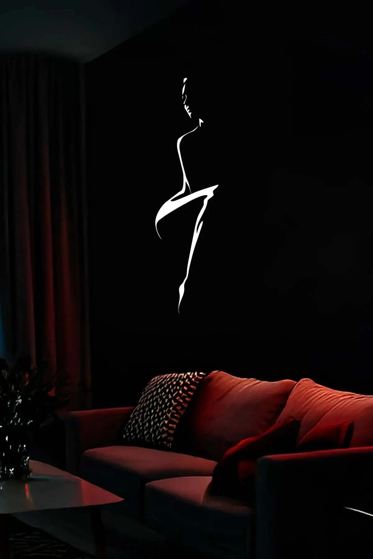 Reflective Abstract Female Figure Wall Art
