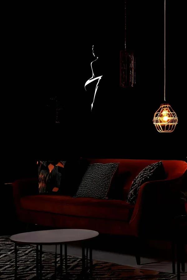 Reflective Abstract Female Figure Wall Art