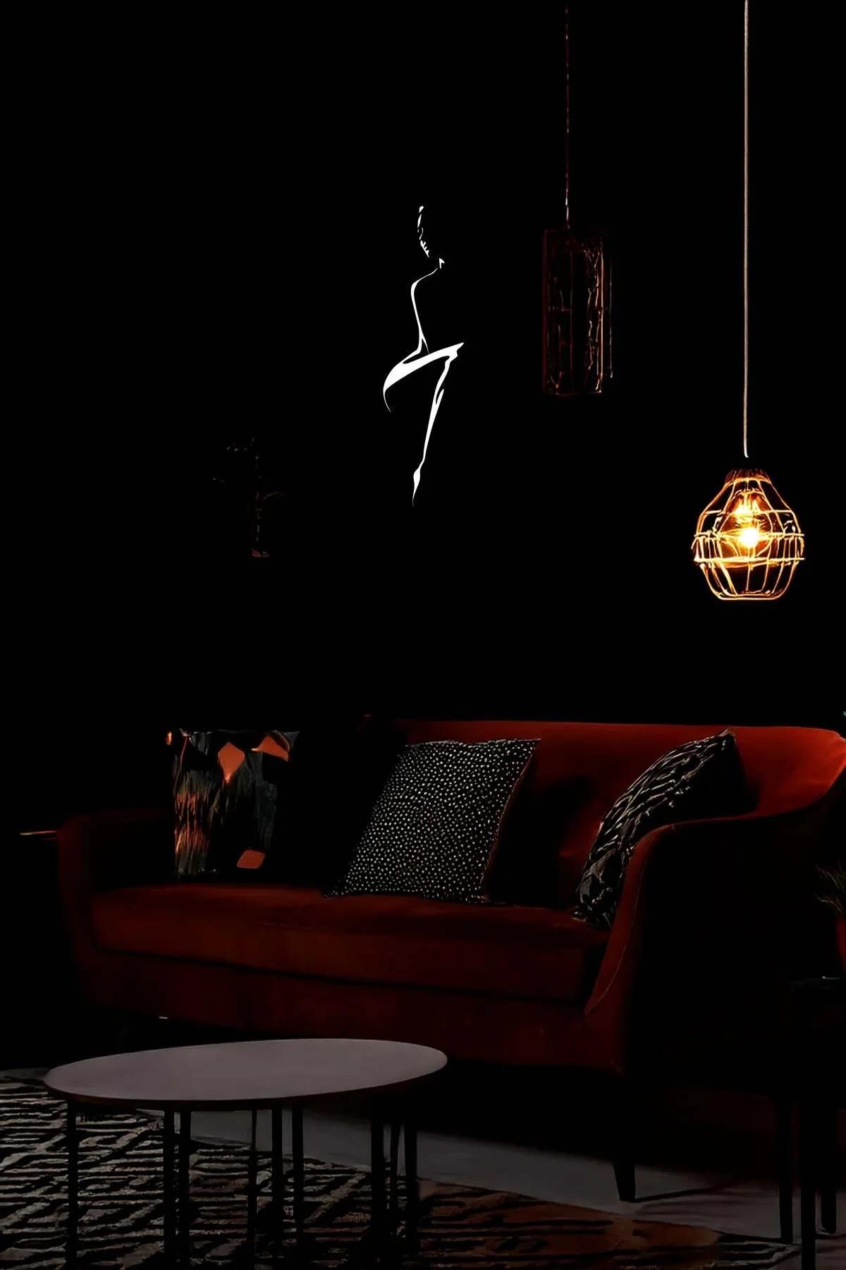 Reflective Abstract Female Figure Wall Art