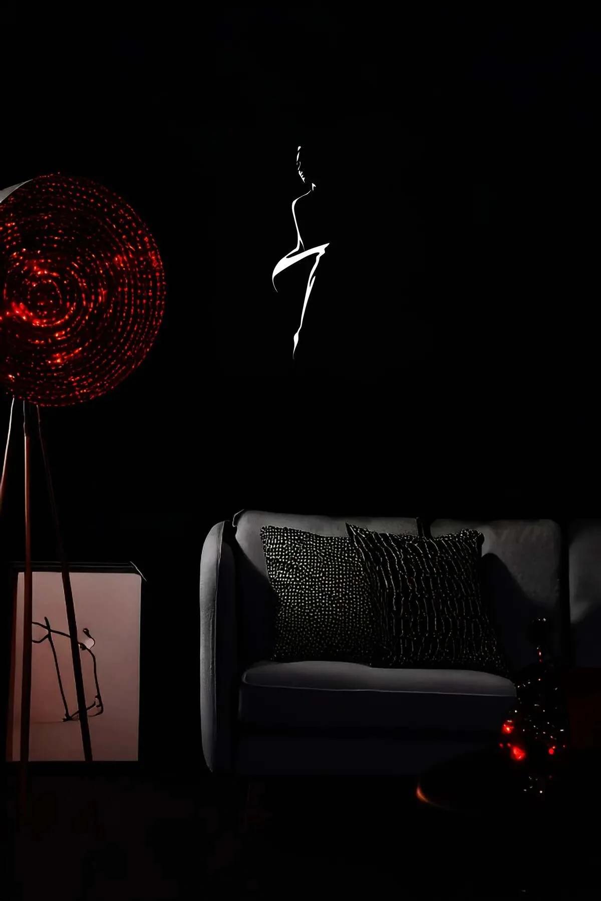 Reflective Abstract Female Figure Wall Art