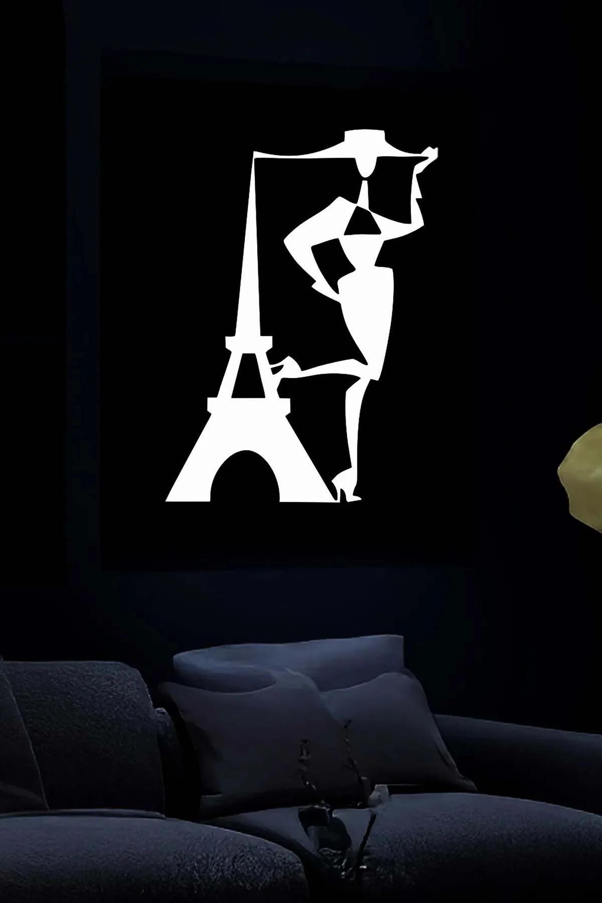 Reflective Parisian Figure Wall Art