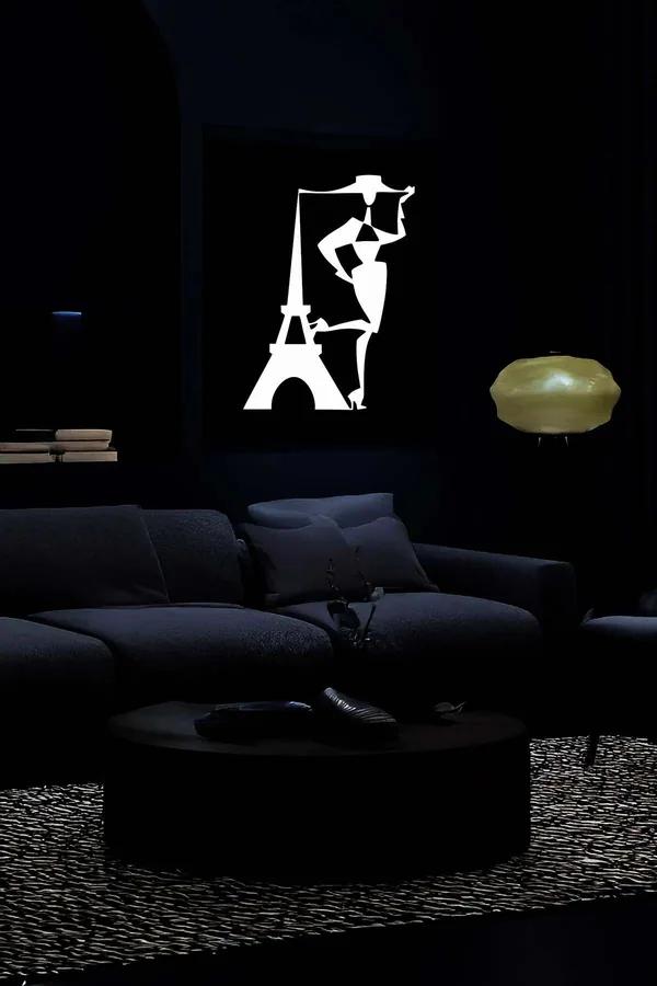Reflective Parisian Figure Wall Art