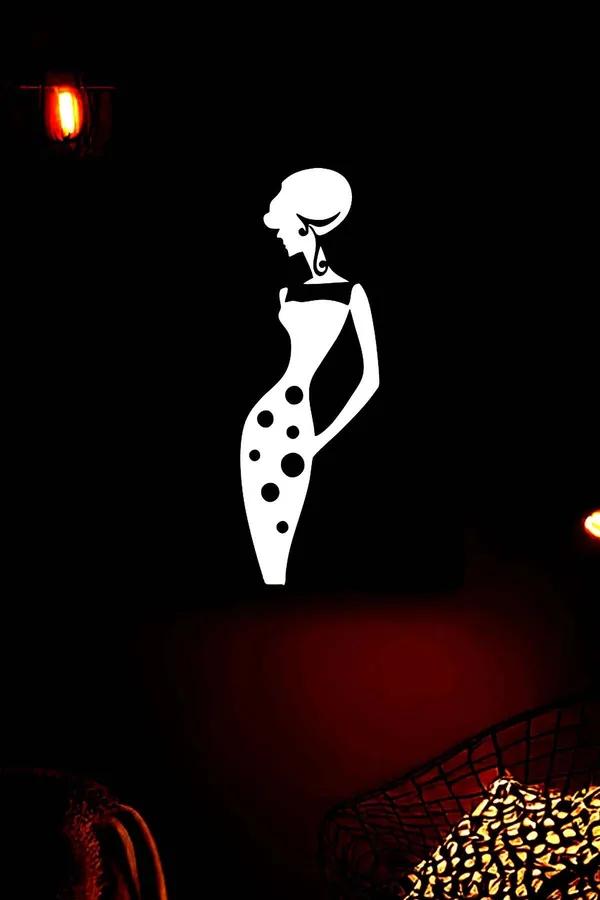 Reflective Polka Dot Silhouette Wall Art Decor