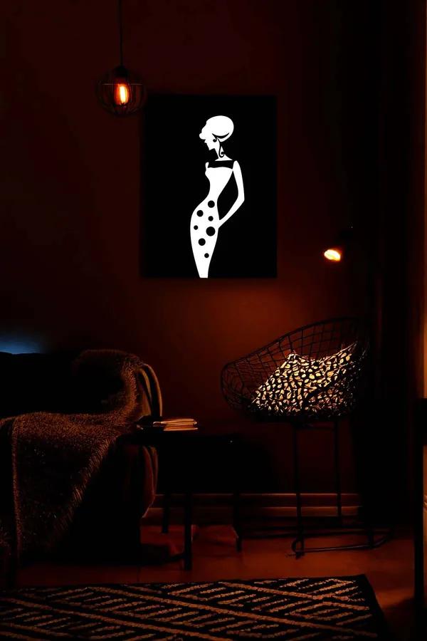 Reflective Polka Dot Silhouette Wall Art Decor