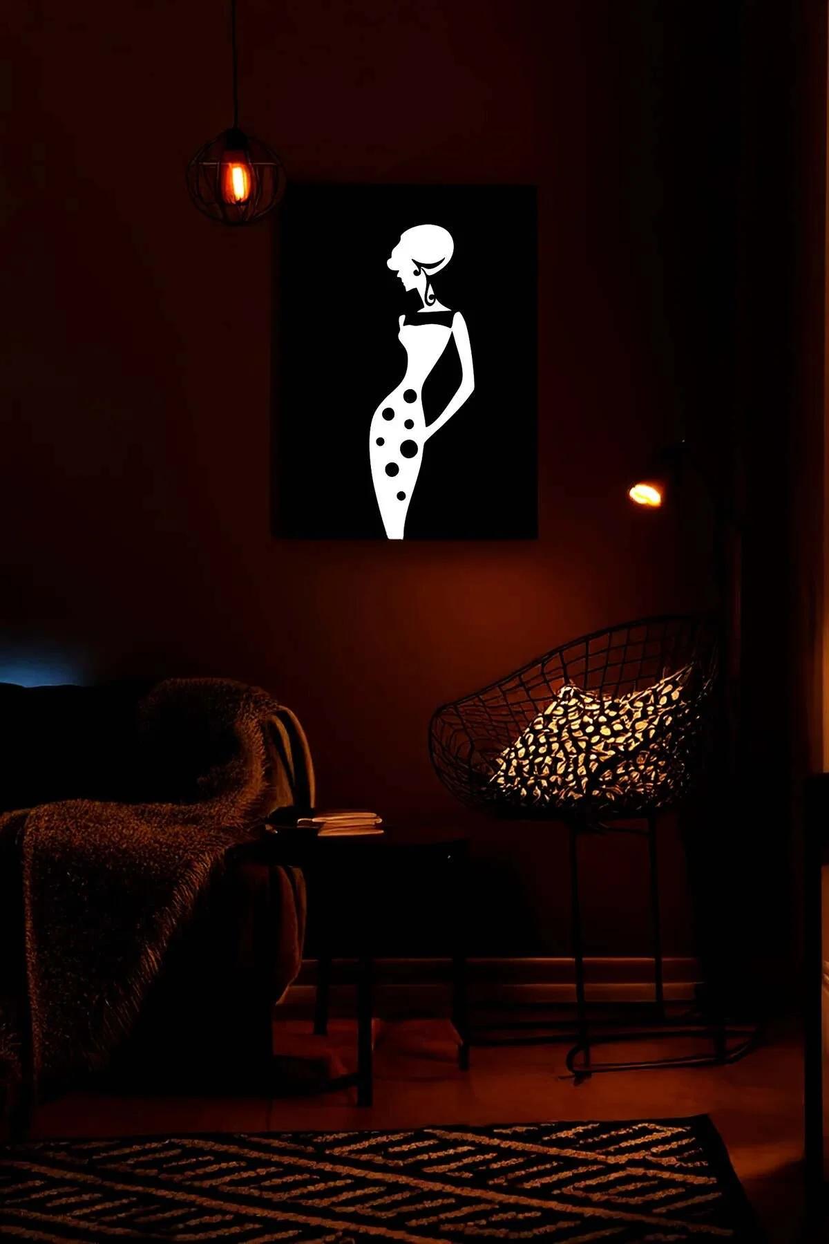 Reflective Polka Dot Silhouette Wall Art Decor