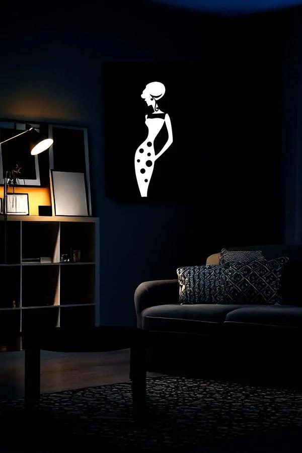 Reflective Polka Dot Silhouette Wall Art Decor