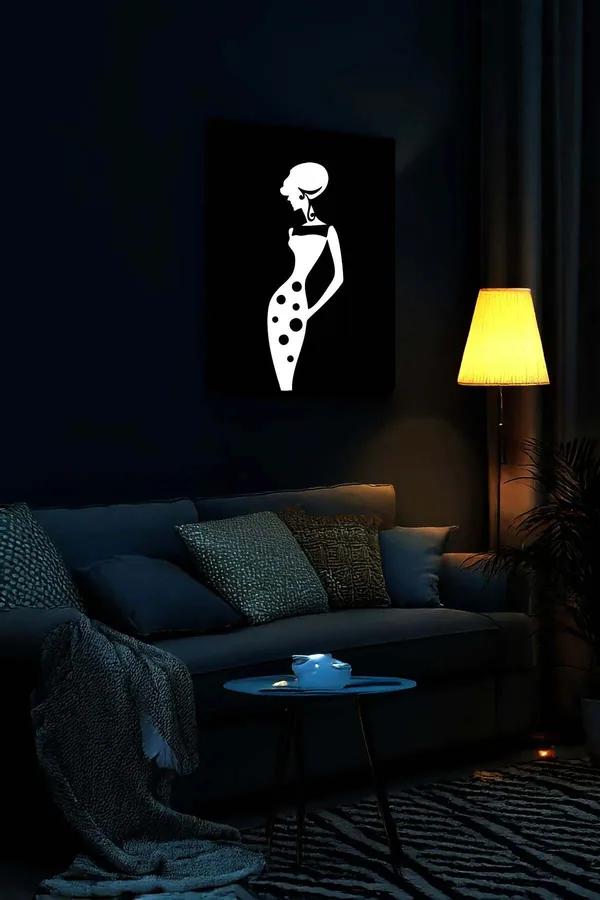 Reflective Polka Dot Silhouette Wall Art Decor