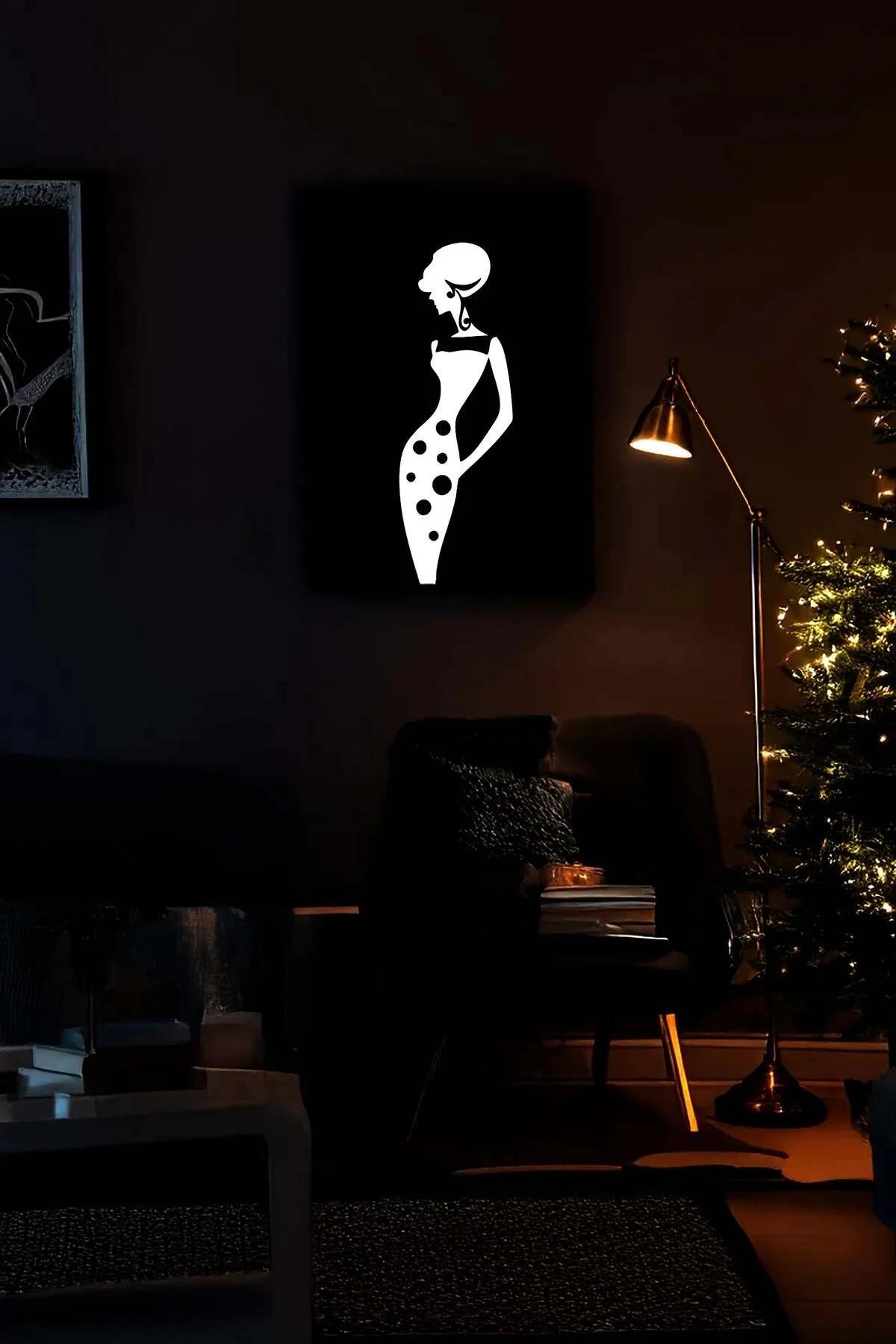 Reflective Polka Dot Silhouette Wall Art Decor