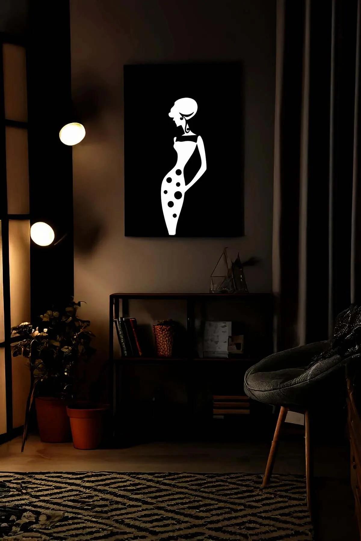 Reflective Polka Dot Silhouette Wall Art Decor