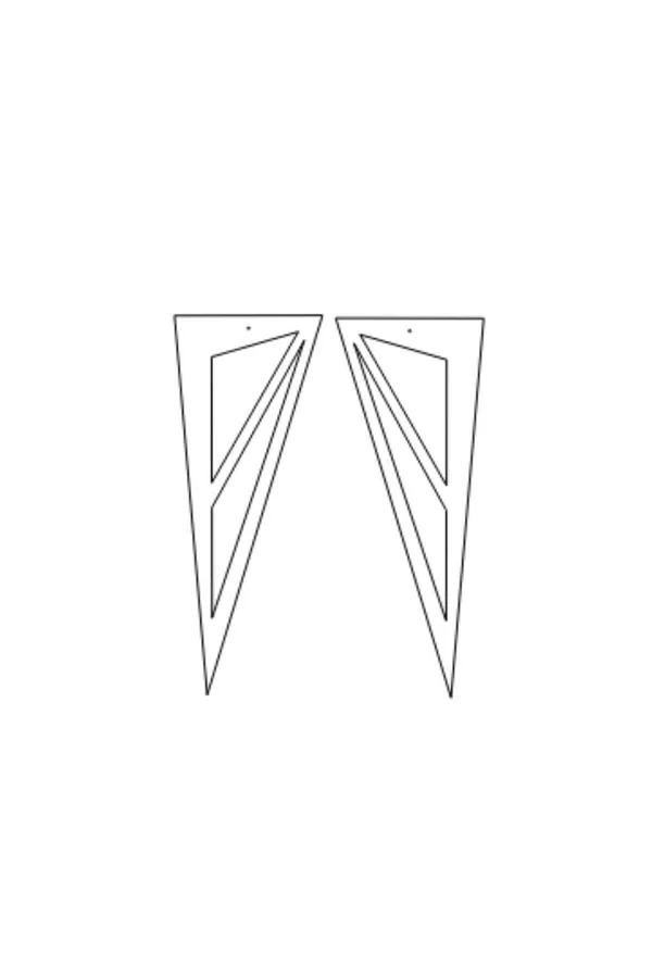 Reflective Geometric Triangle Drop Earrings