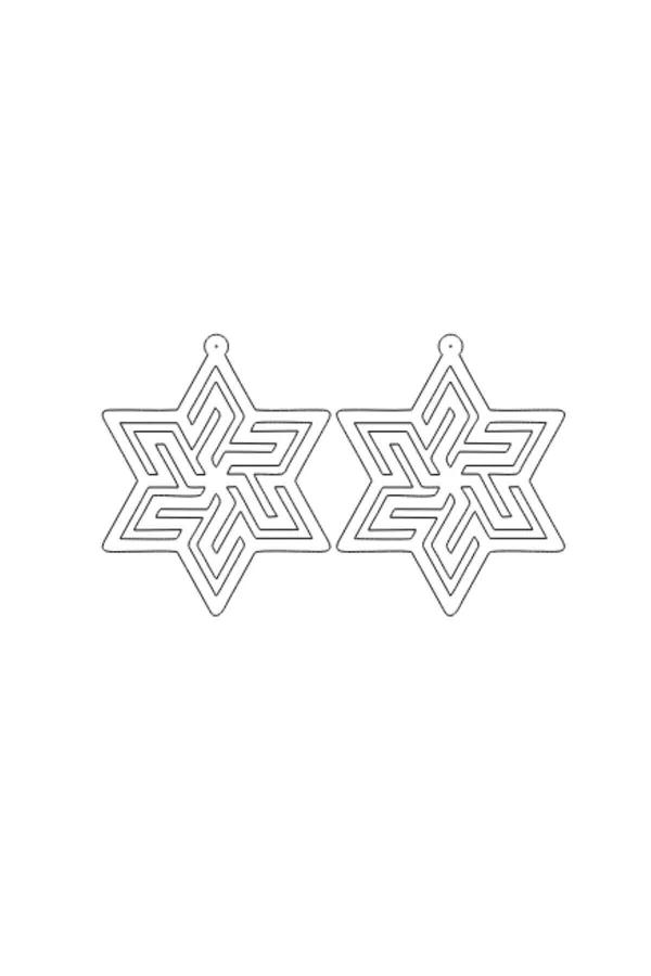 Reflective Abstract Star Earrings