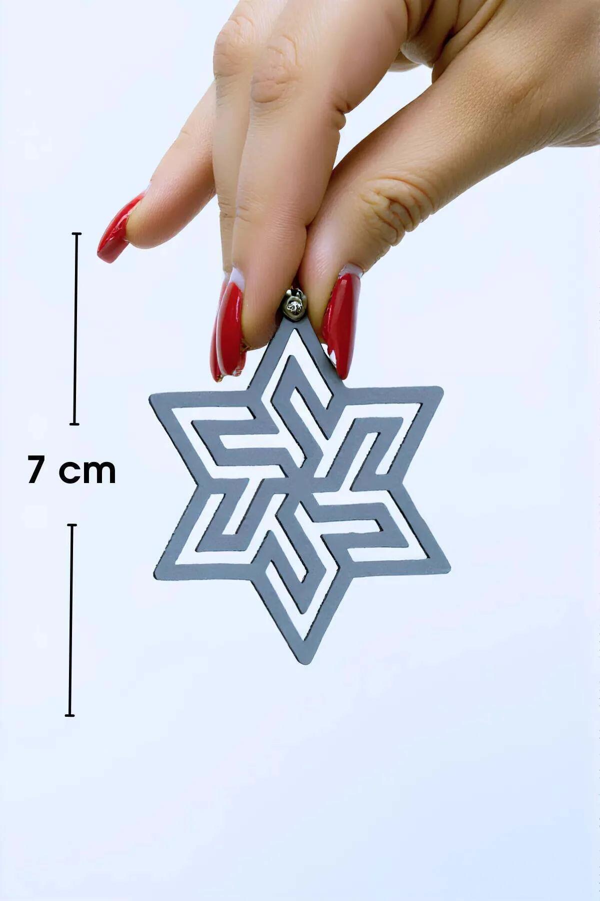 Abstract Star Faux Leather Statement Earrings