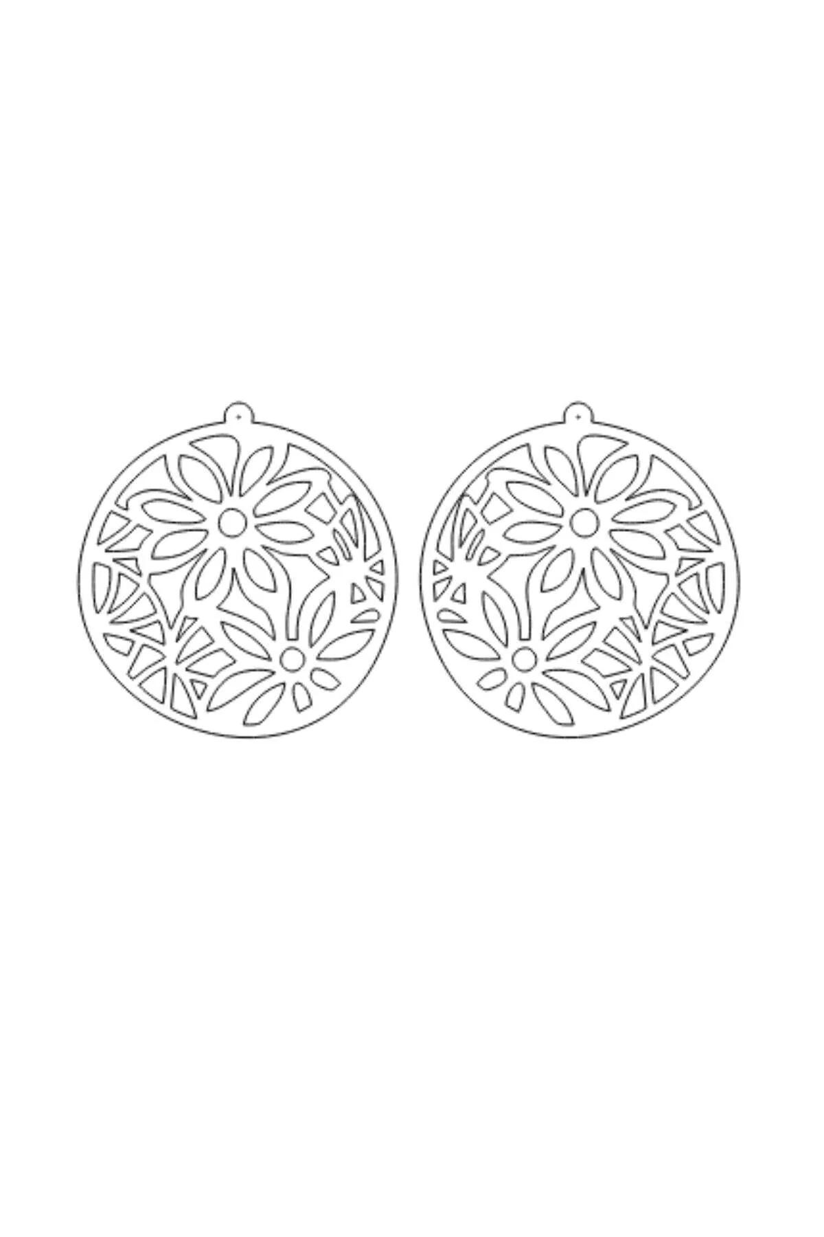 Reflective Laser-Cut Flower Earrings