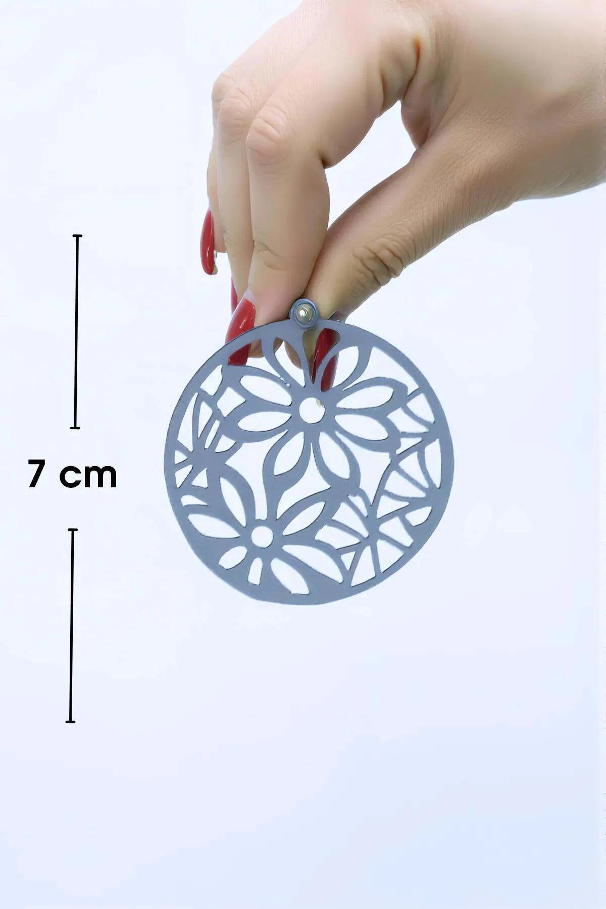 Floral Laser Cut Faux Leather Drop Earrings
