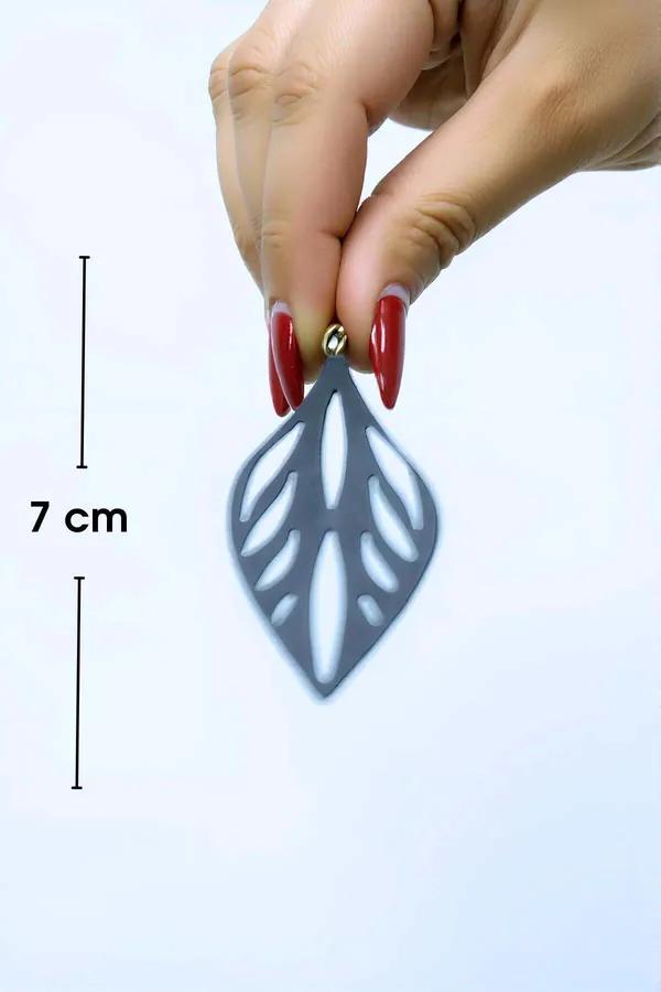 Reflective Leaf Drop Earrings for Nighttime Glow
