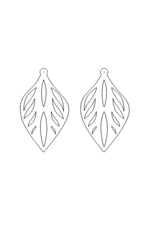 Reflective Leaf Drop Earrings for Nighttime Glow