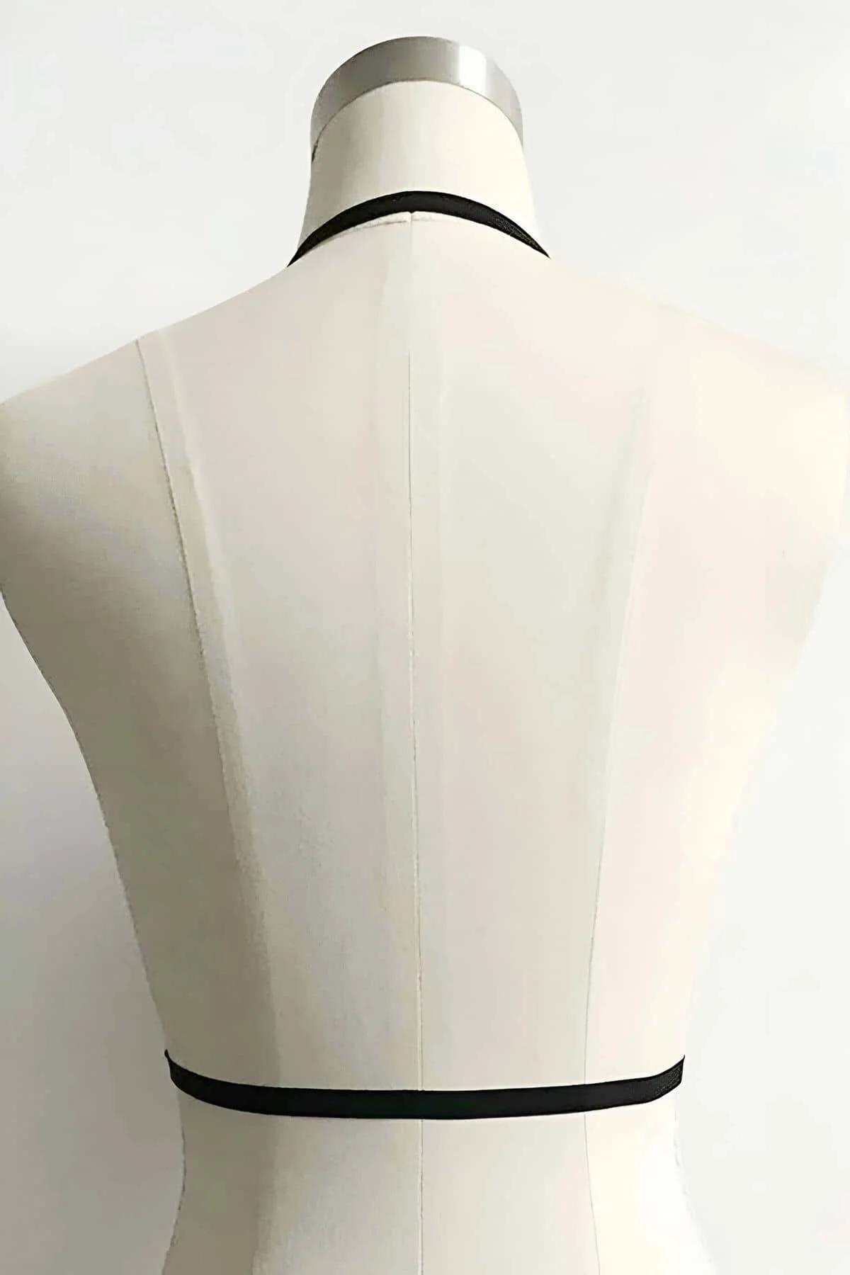 Adjustable Strappy Chest Harness with O-Rings