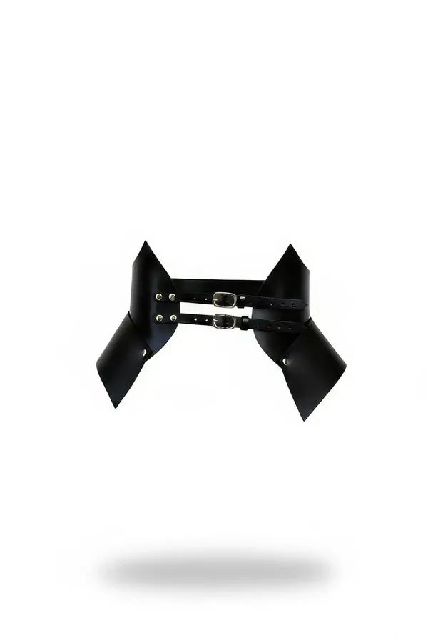 Sculpted Faux Leather Waist Cincher with Double Buckles
