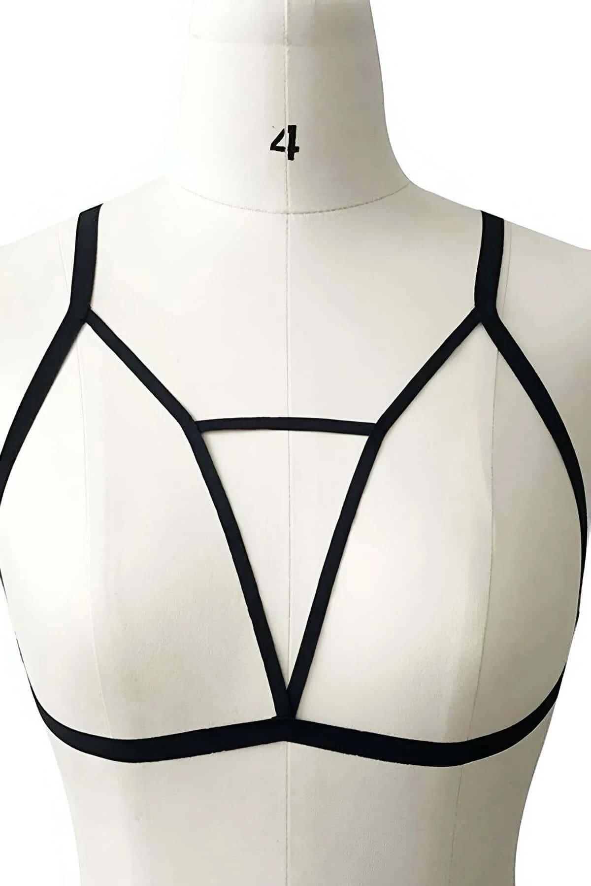 Strappy Cage Bralette Harness Adjustable