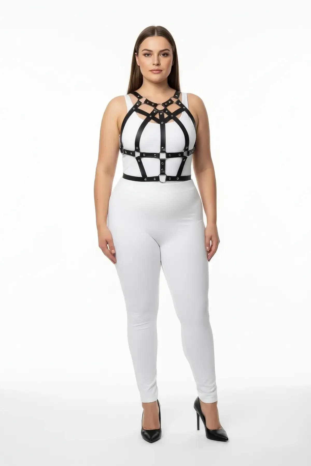 Strappy Body Harness with Stud Detail