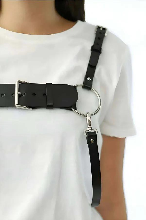 Chest Harness with Front Buckle & Dual O-Rings