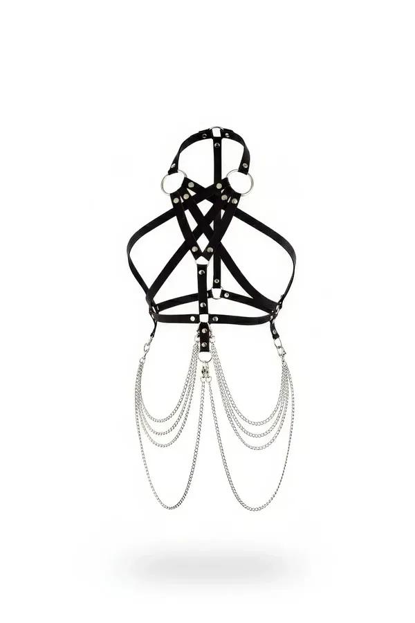 Halter Body Harness with Cascading Chains