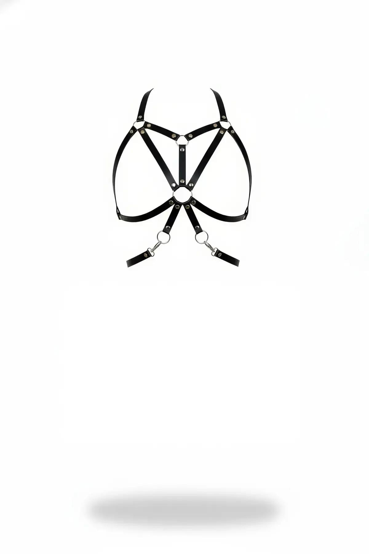 Caged Chest Harness with Adjustable O-Ring Straps