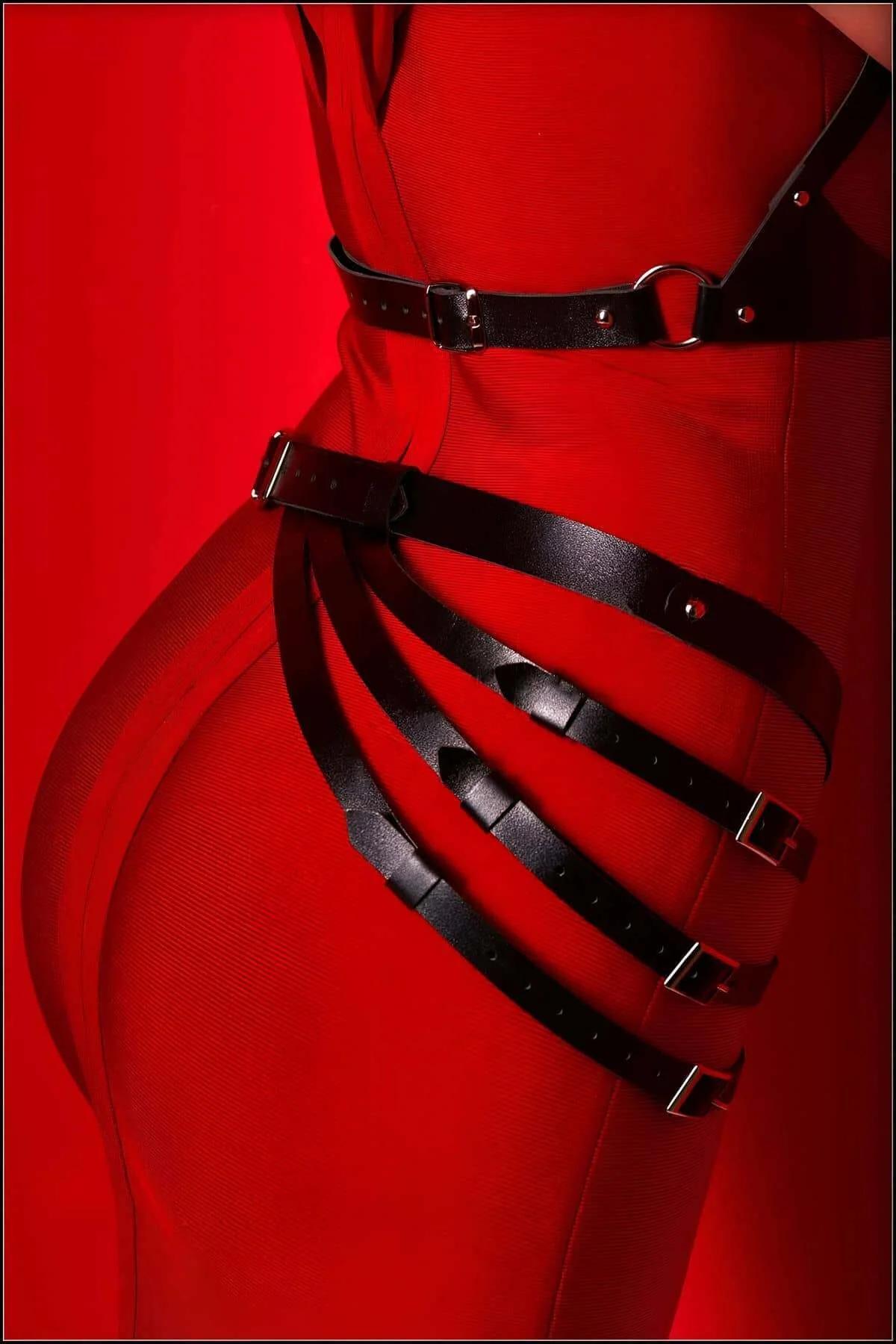Full Body Harness with O-Ring Waist Detail