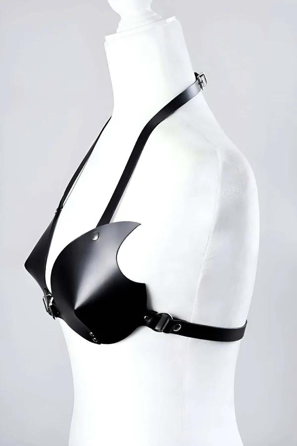 Adjustable Faux Leather Bra Harness