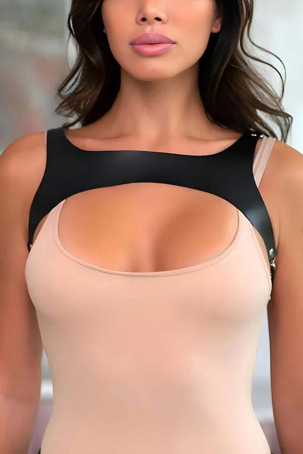 Adjustable Chest Harness with Cutout Detail