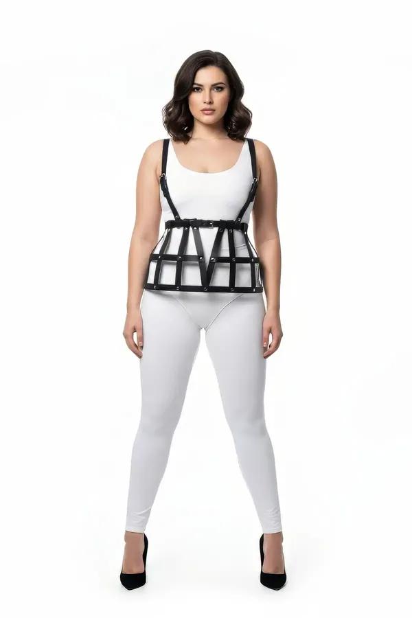 Structured Cage Body Harness with Adjustable Straps