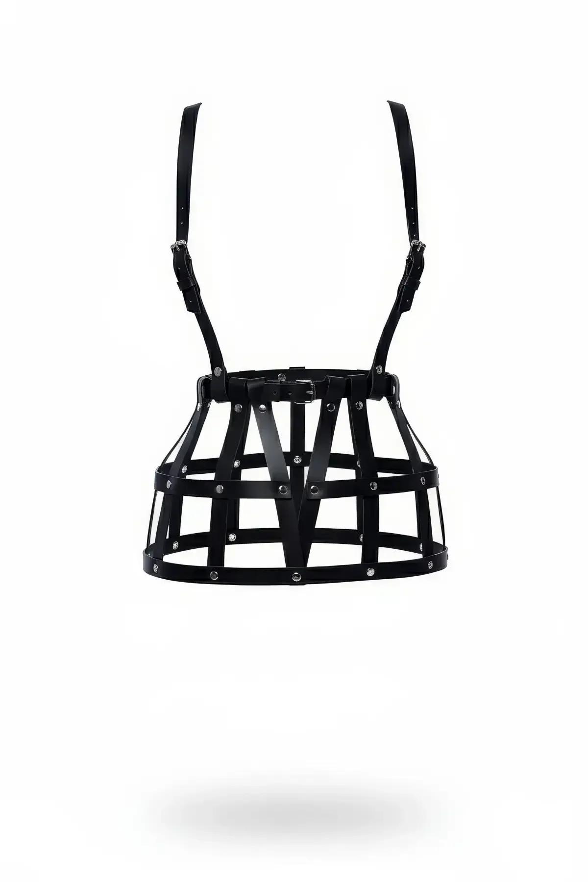 Caged Skirt Harness with Adjustable Waist & Straps