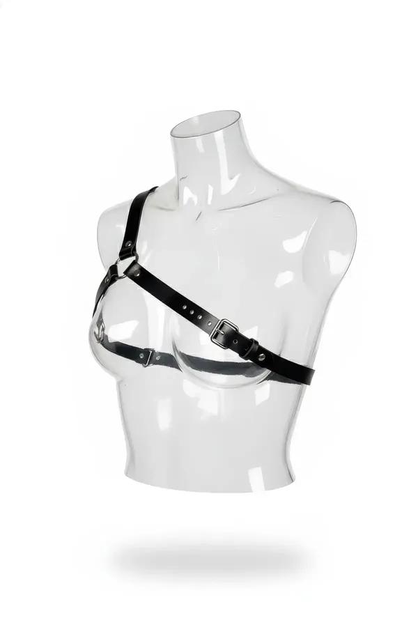 Asymmetric Faux Leather Chest Harness with Adjustable Buckles
