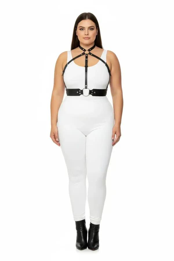 Strappy Harness Chest Piece With Adjustable O-Ring Closure